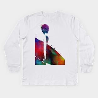 Surfer sport art #surfer #sport Kids Long Sleeve T-Shirt